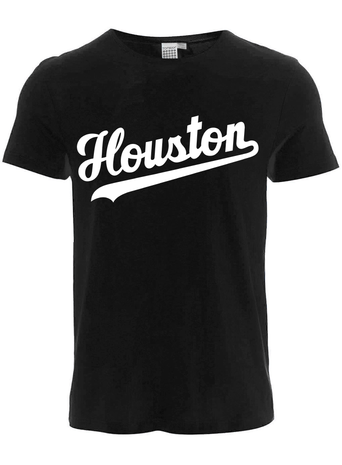 Houston Apollos Black Script T-Shirt